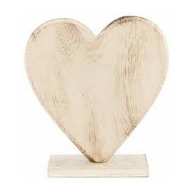 Marque Table Coeur en Bois Naturel