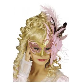 masque - venise - rose et or