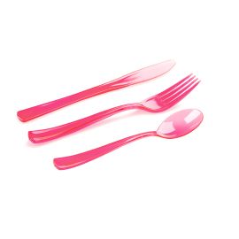 Ménagère Plastique Réutilisable Fuchsia x18