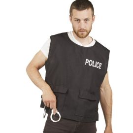 Menottes de policier face - adulte