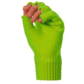 Mitaines Tricot Fluo Vertes