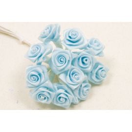 Mini rose mariage en satin Bleu ciel 