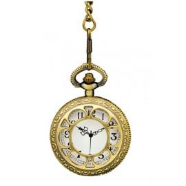 montre de poche - avec chaîne - doré