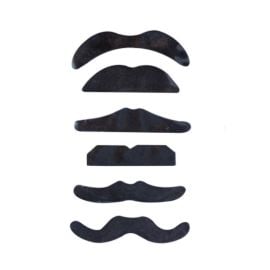 Moustaches - noir - lot de 6