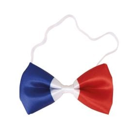 Nœud papillon - bleu, blanc, rouge