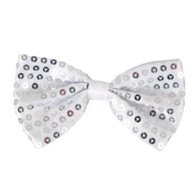 Nœud papillon à sequins - argent