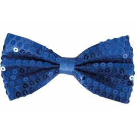 Nœud papillon à sequins - bleu
