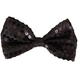 Nœud papillon à sequins - noir