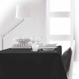 Nappe anti tache sans repassage rectangulaire Noire