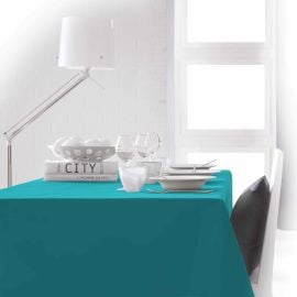 Nappe de table rectangulaire anti tache Turquoise