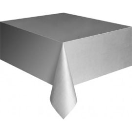 Nappe en plastique rectangulaire Argent 135x270cm