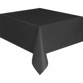 Nappe en plastique rectangulaire Noire135x270cm