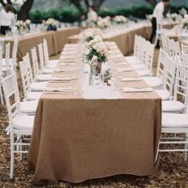 nappe en jute mariage pas cher