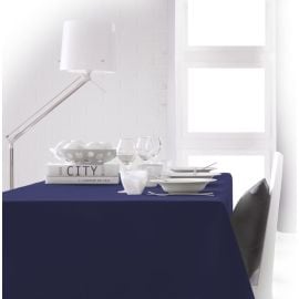 Nappe rectangulaire Bleu marine 150x250cm anti tache