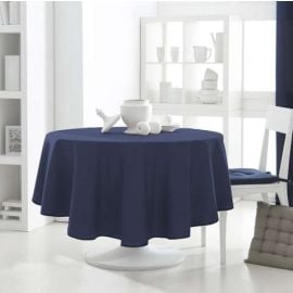 Nappe ronde 180cm anti tache Bleu marine 