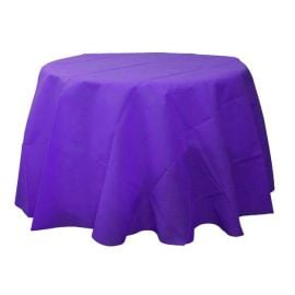 Nappe ronde 240 cm pour mariage en tissu intissé Violet