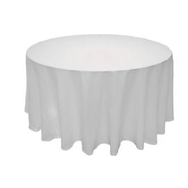 Nappe ronde blanche 300cm en tissu 100% coton 