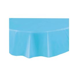 Nappe ronde en plastique Bleu ciel 210cm 