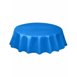 Nappe ronde en plastique Bleu roi 210cm