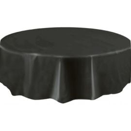 Nappe ronde en plastique noire 210cm