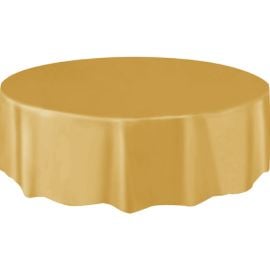 Nappe ronde en plastique Or 210cm