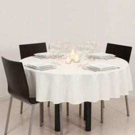 Nappe ronde Ivoire 180cm anti tache
