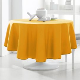 Nappe ronde Jaune anti tache 180 cm