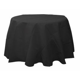 Nappe ronde noire en tissu intissé 240cm