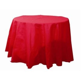 Nappe ronde Rouge en tissu intissé 240cm