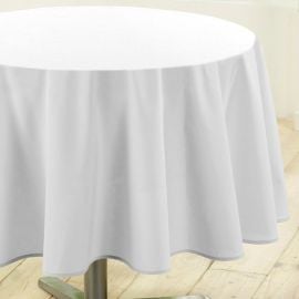 nappe ronde tissu blanche 180cm