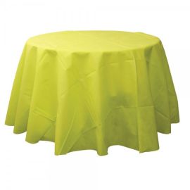 Nappe jetable ronde vert anis 240cm