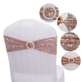 noeud de chaise en sequin rose gold