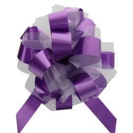 Noeud en tulle Violet 50cm 