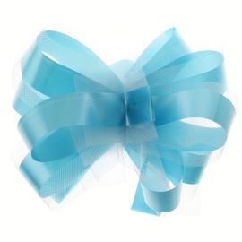 Noeud mariage automatique en tulle Turquoise