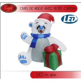 Ours gonflable lumineux 120cm