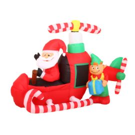 Père noel Gonflable sur Helicoptere 180cm