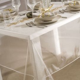 Nappe Transparente Epaisse avec Motif floral