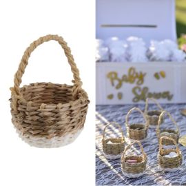 Petit panier dragees naturel fond blanc