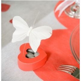 Papillon mariage Blanc sur Tige