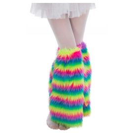 pattes éléphant - peluche arc-en-ciel 