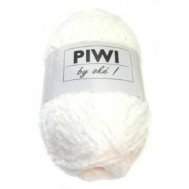 pelote de fil à tricoter Blanche Piwi By Oke