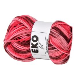 Pelote de laine Eko Fil Rose Bleu