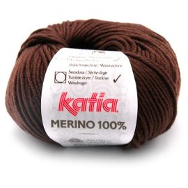 Pelote de laine Katia Mérino 100% Chocolat
