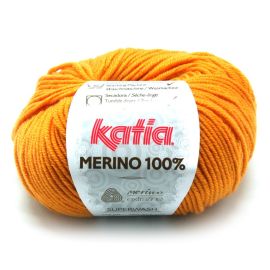 pelote de fil à tricoter Katia Mérino 100% Jaune Or