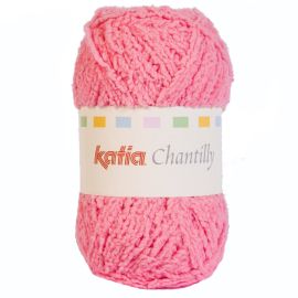 Pelote de laine layette Katia Chantilly rose bonbon