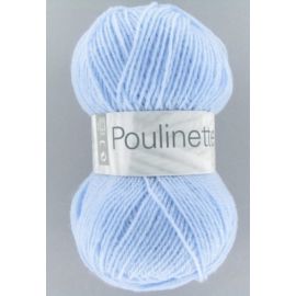 Pelote de laine poulinette bleu porcelaine