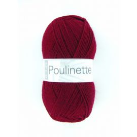 Pelote de laine poulinette rouge rubis