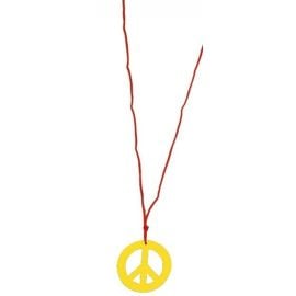 Pendentif peace and Love Jaune