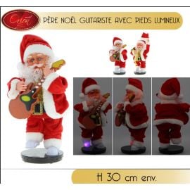 Pere noel automate Assortis guitariste et avec perle
