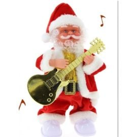 Pere noel automate Guitariste Pieds Lumineux